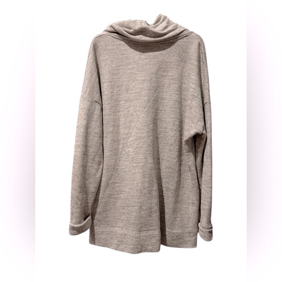 Pure Energy Womens Creme Grey Pattern Turtleneck Long Sleeve Sweater Top Sz 1X - Picture 2 of 3